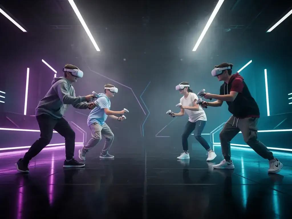 Лазертаг VR в клубе VIRTU — командный шутер, игроки без проводов